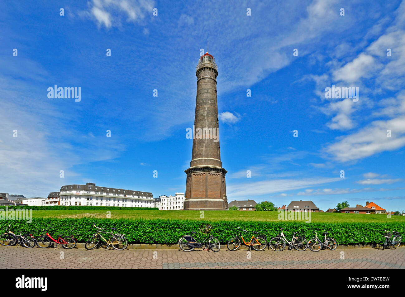 new lighthouse of Borkum, Germany, Lower Saxony, Borkum Stock Photo
