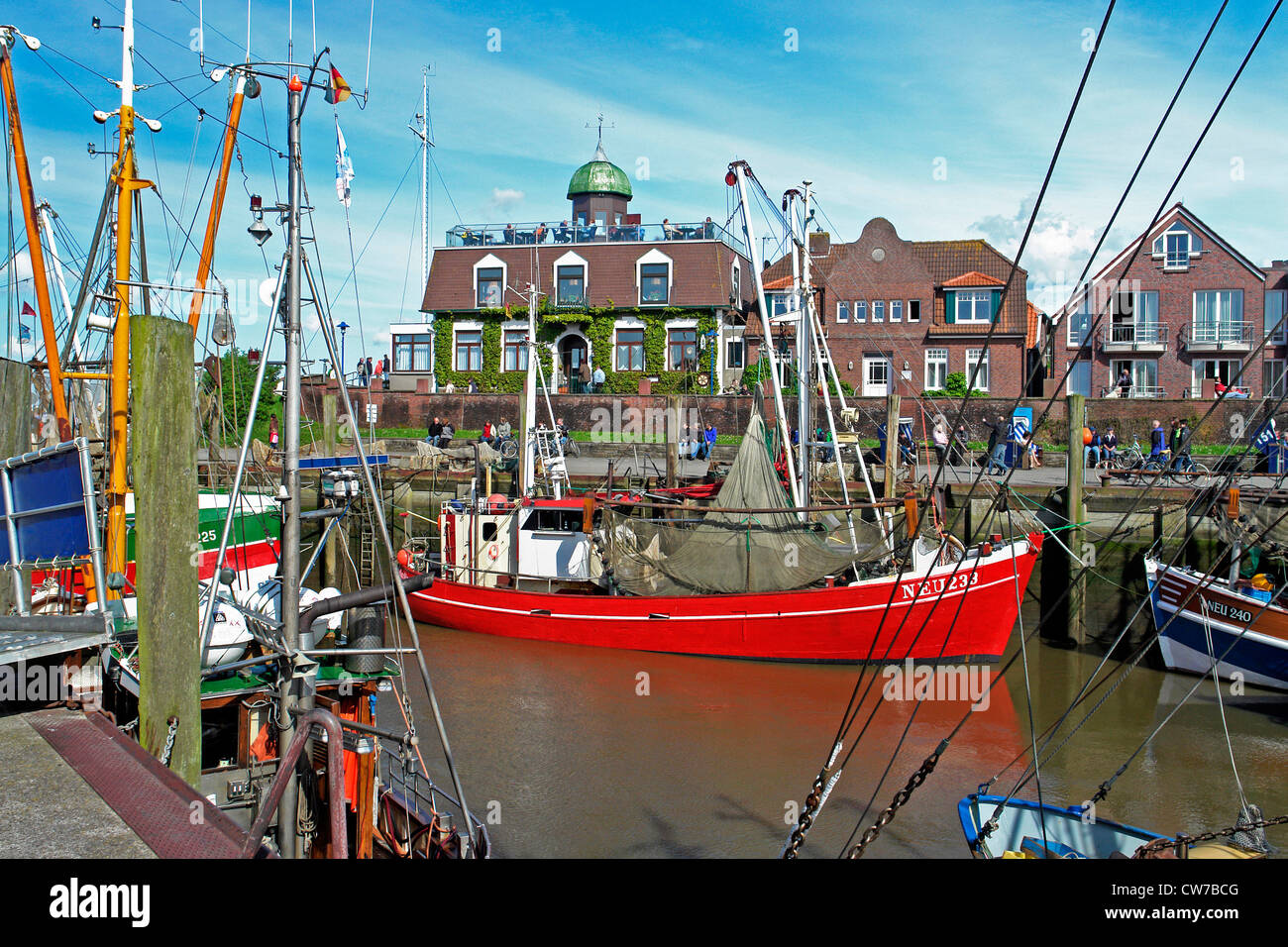 port of Neuharlingersiel, Germany, Lower Saxony, Neuharlingersiel Stock