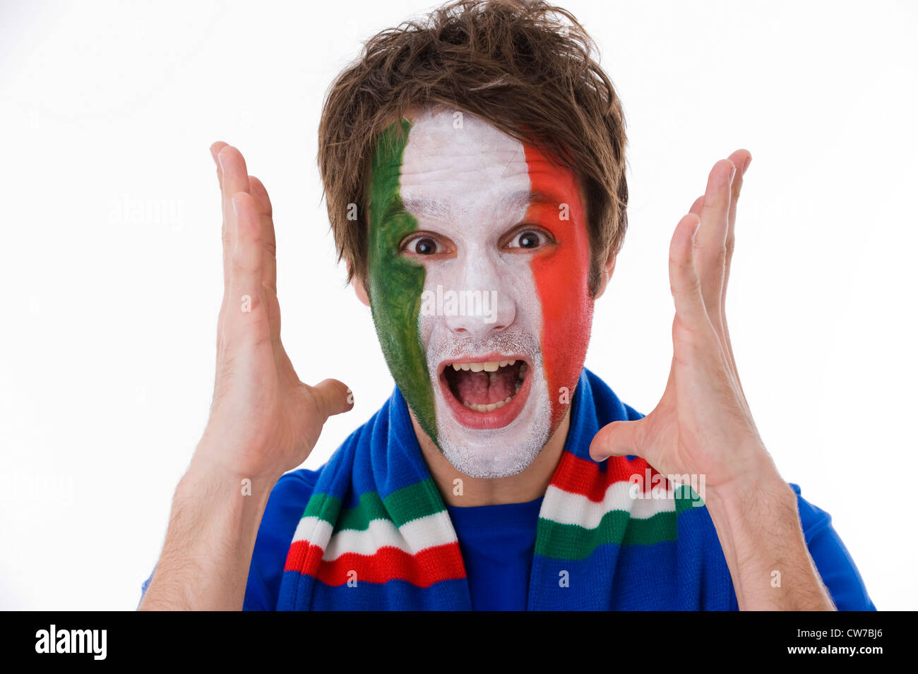 italian soccer fan Stock Photo