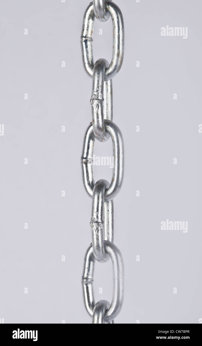 close up chain on gray color.. Stock Photo