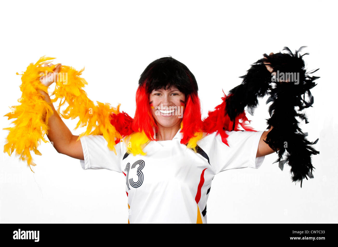 female German soccer fan, Germany Stock Photo