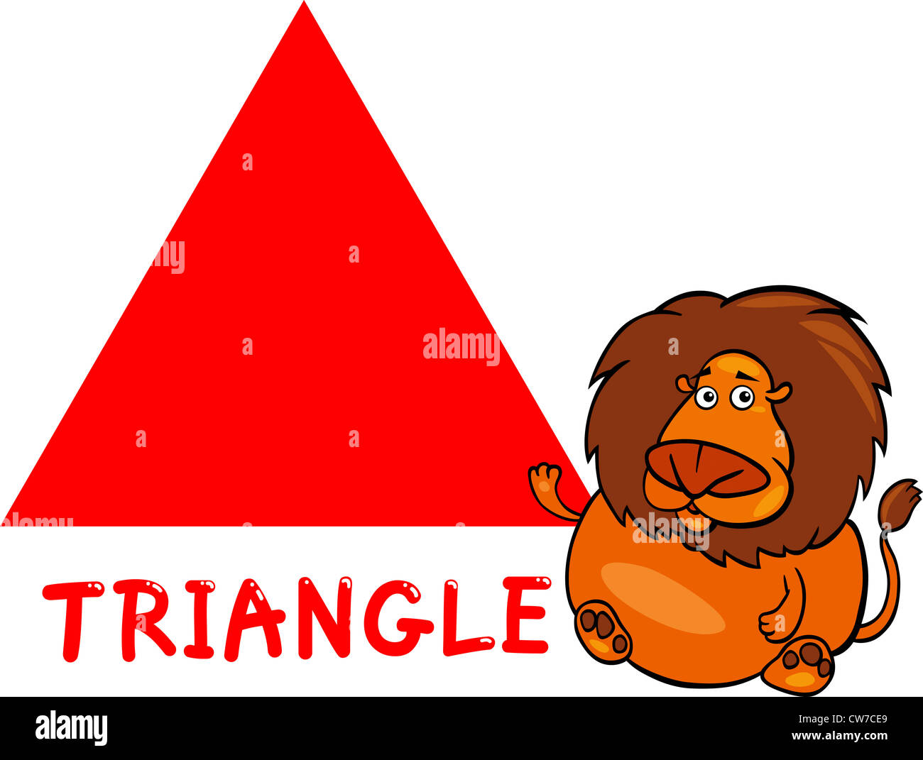 Cartoon Illustration of Triangle Basic Geometric Shape with Funny Lion Character for Children Education Stock Photo - Alamy Cartoon Illustration of Triangle Basic Geometric Shape with Funny Lion Character for Children Education Stock Photo - Alamy