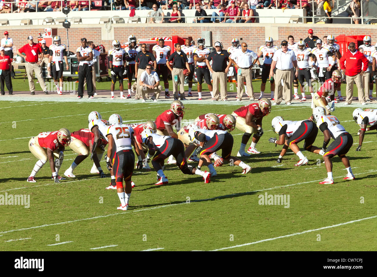 American Football College Game Stock Photo Alamy