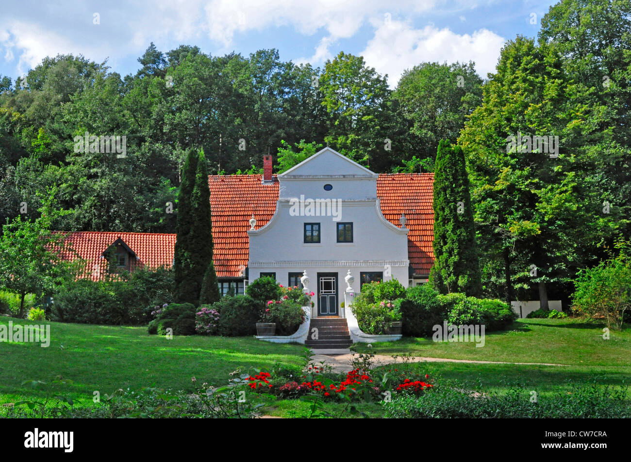 White Villa at the Artist Colony Worpswede, Germany, Lower Saxony, Worpswede Stock Photo