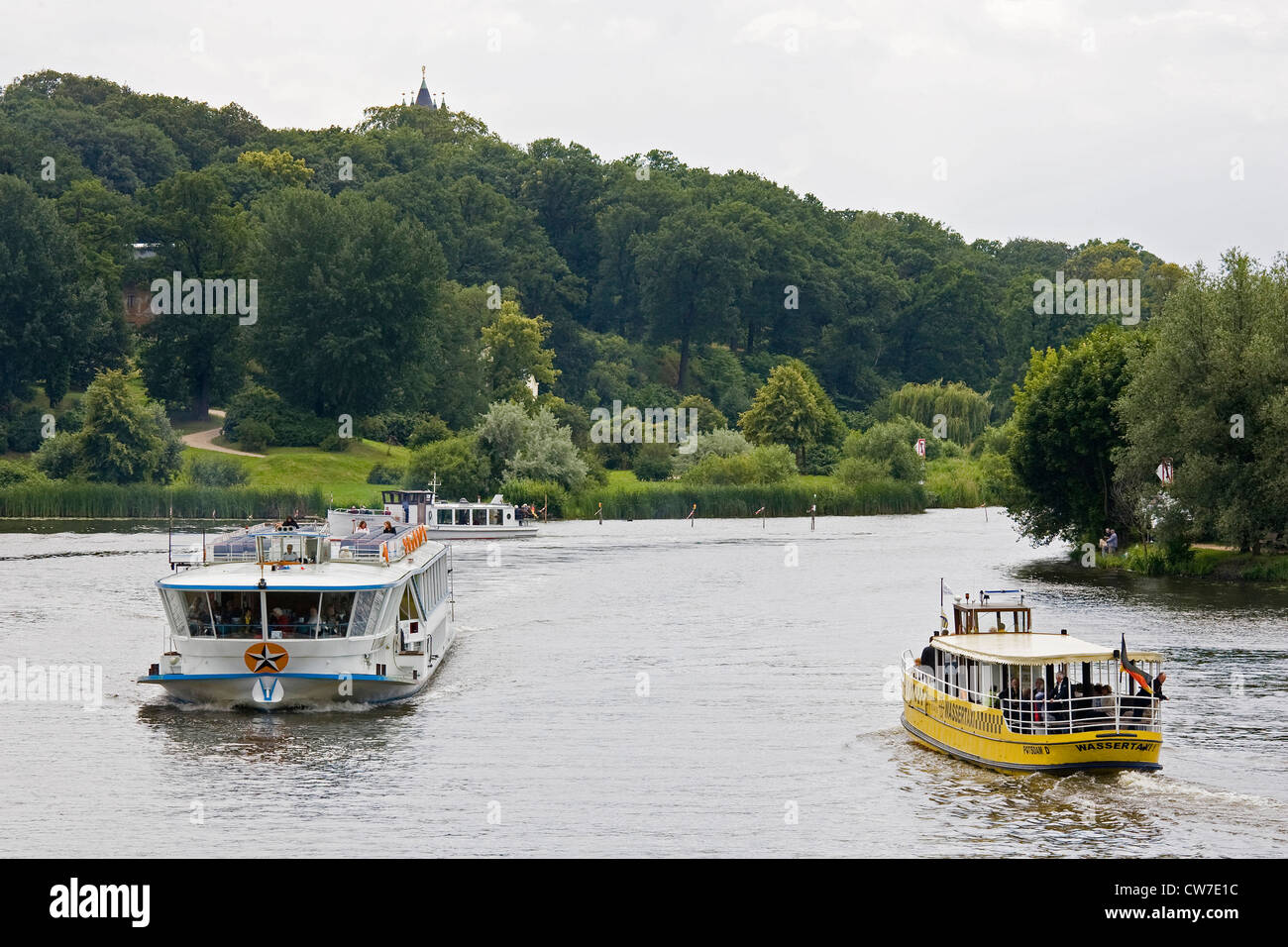 europe, germany, brandenburg, potsdam, landescape with the tiefer lake Stock Photo