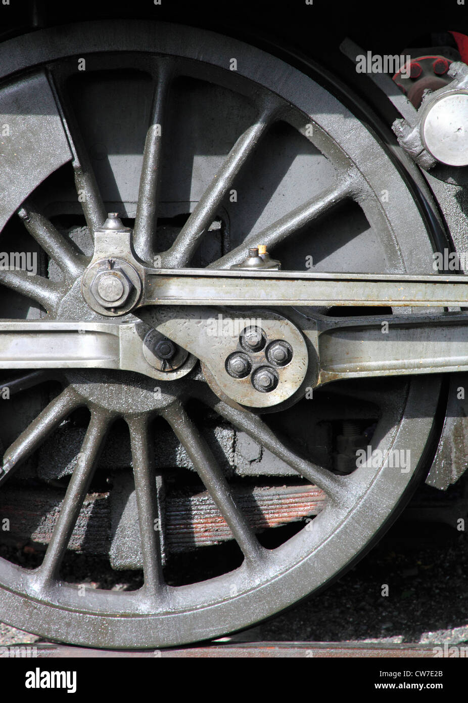 Drive wheel of a Steam Locomotive on the Severn Valley Railway ...