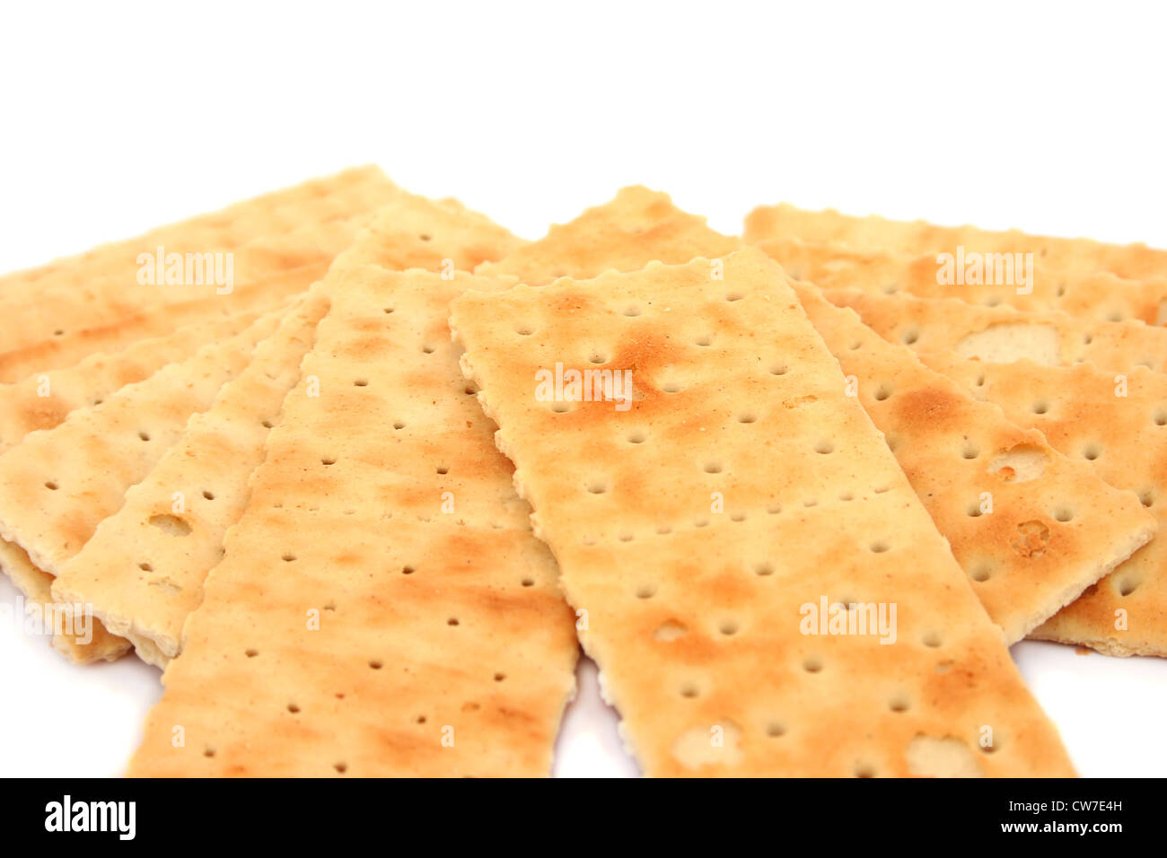 Crackers isolated on white background Stock Photo Alamy