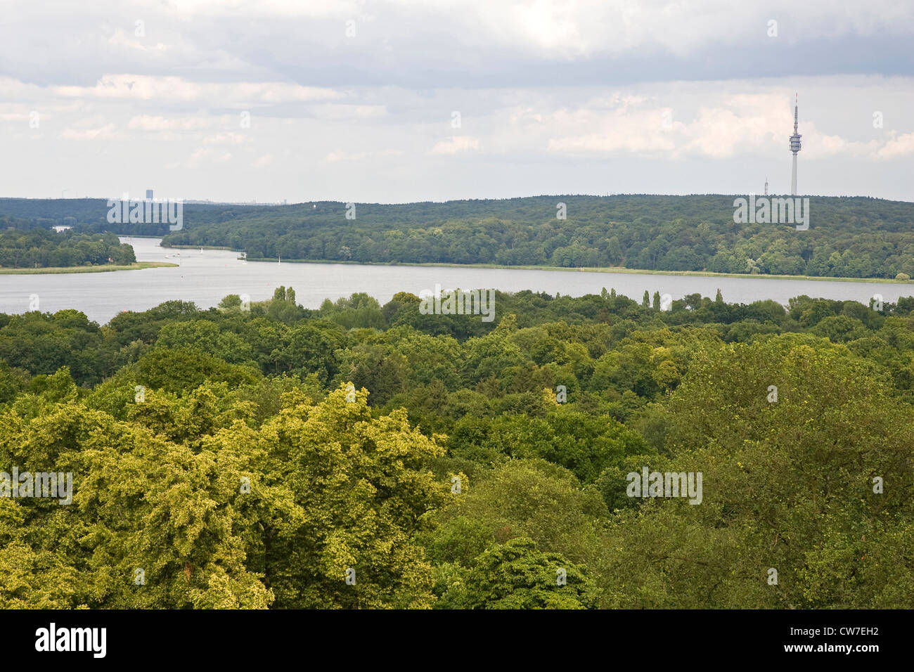 europe, germany, brandenburg, potsdam, panorama from the belvedere auf dem pfingstberg Stock Photo
