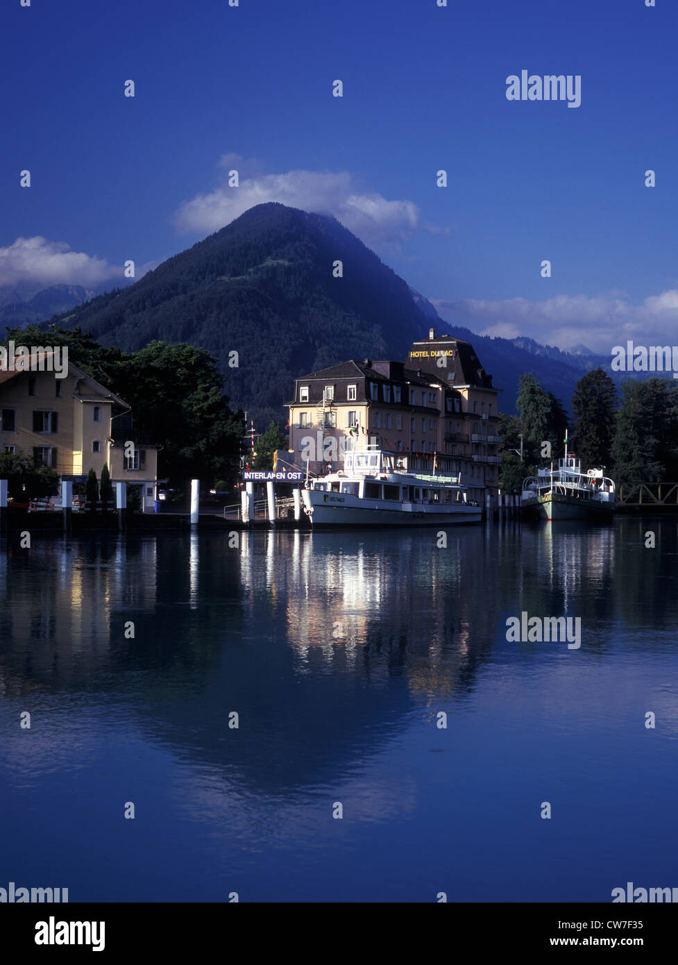 Switzerland, Jungfrau region, lake Brienz at Interlaken Stock Photo - Alamy