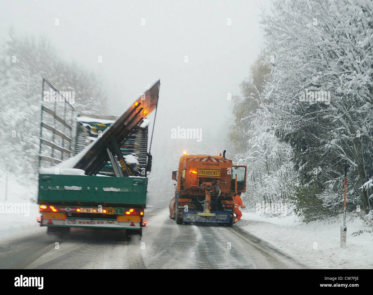 snow clearing services in a street Stock Photo Alamy