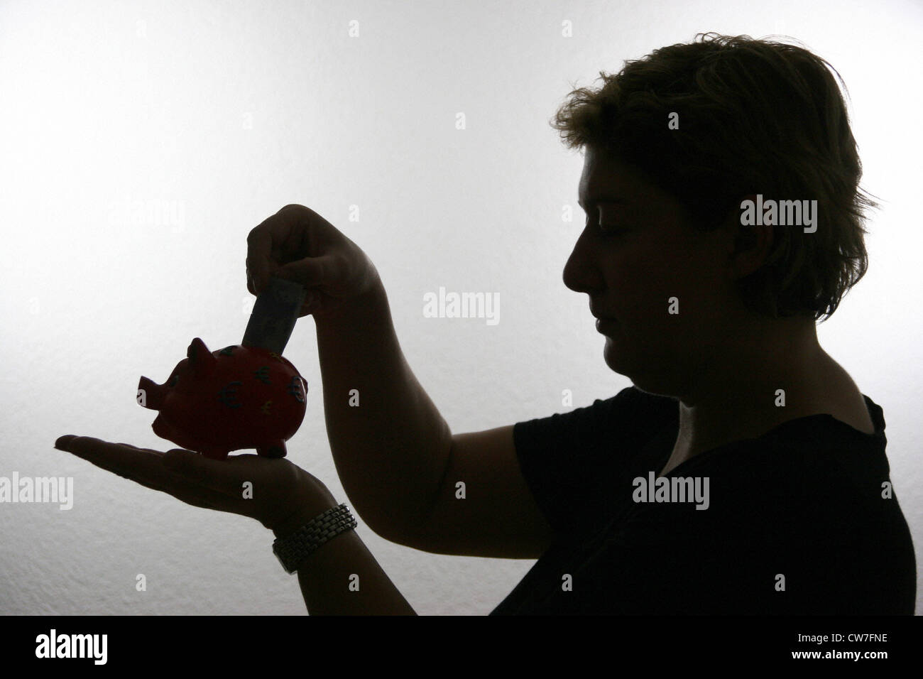 Anonymous saving Stock Photo