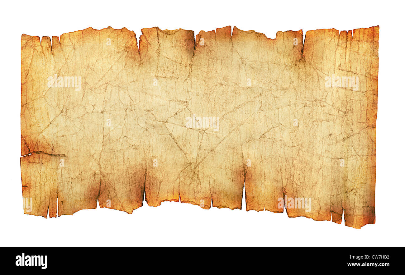 Old vintage paper scroll background or texture isolated on white Stock  Photo - Alamy