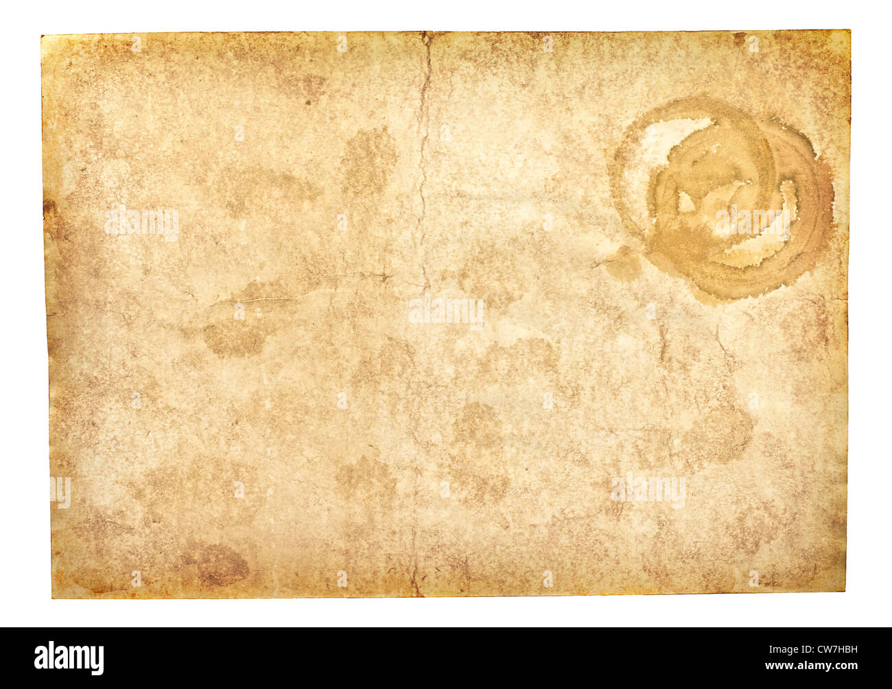 blank antique paper texture isolated on white Stock Photo by