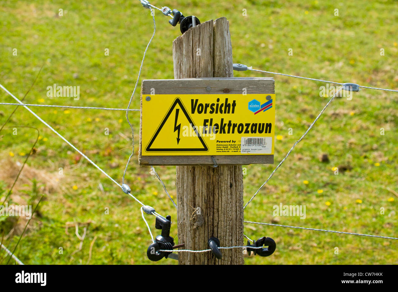 electric fence, Germany, Lower Saxony, Norderney Stock Photo
