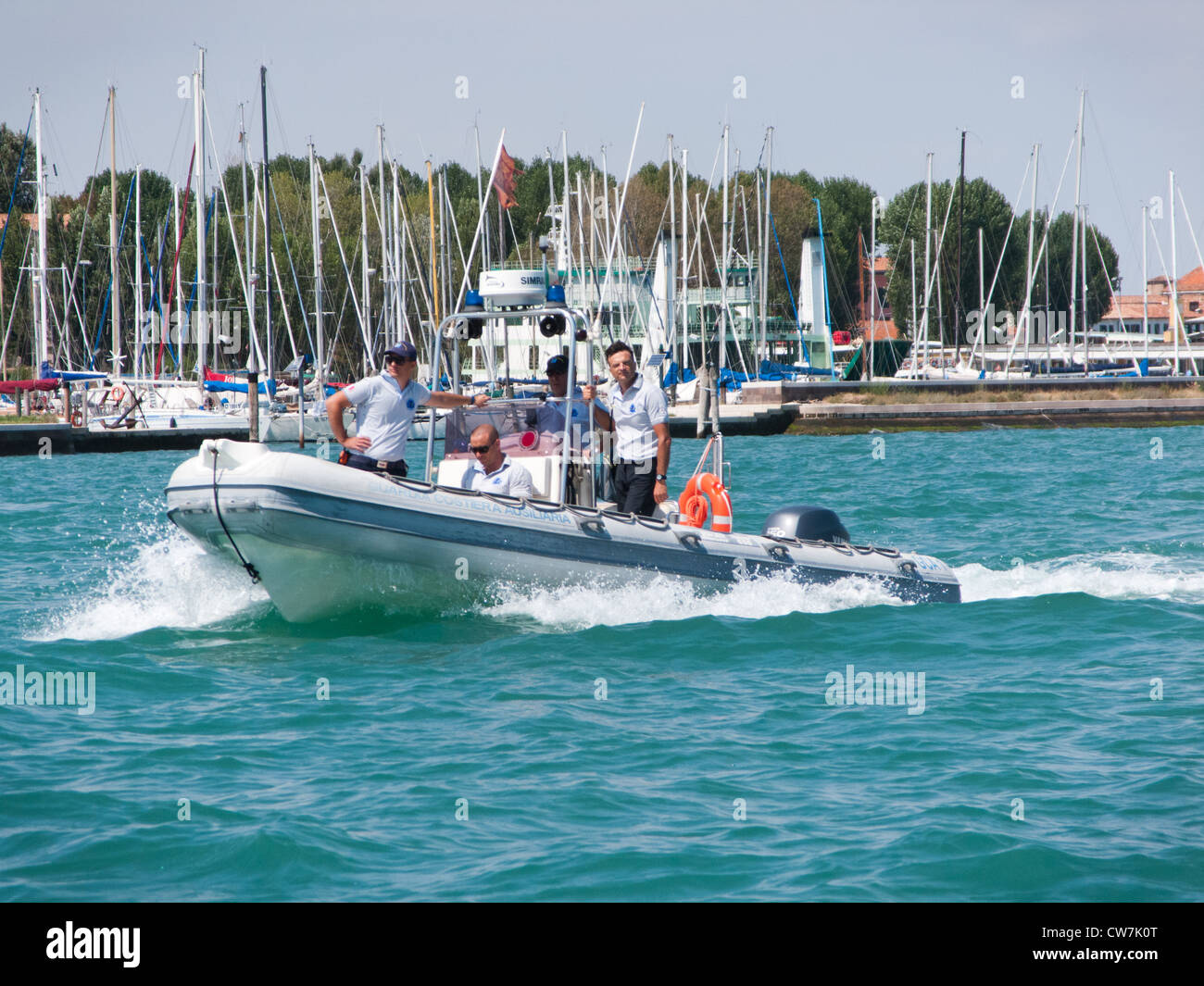 Venetian coast guards - Guardia Costiera Ausiliaria Venice, Italy Stock Photo
