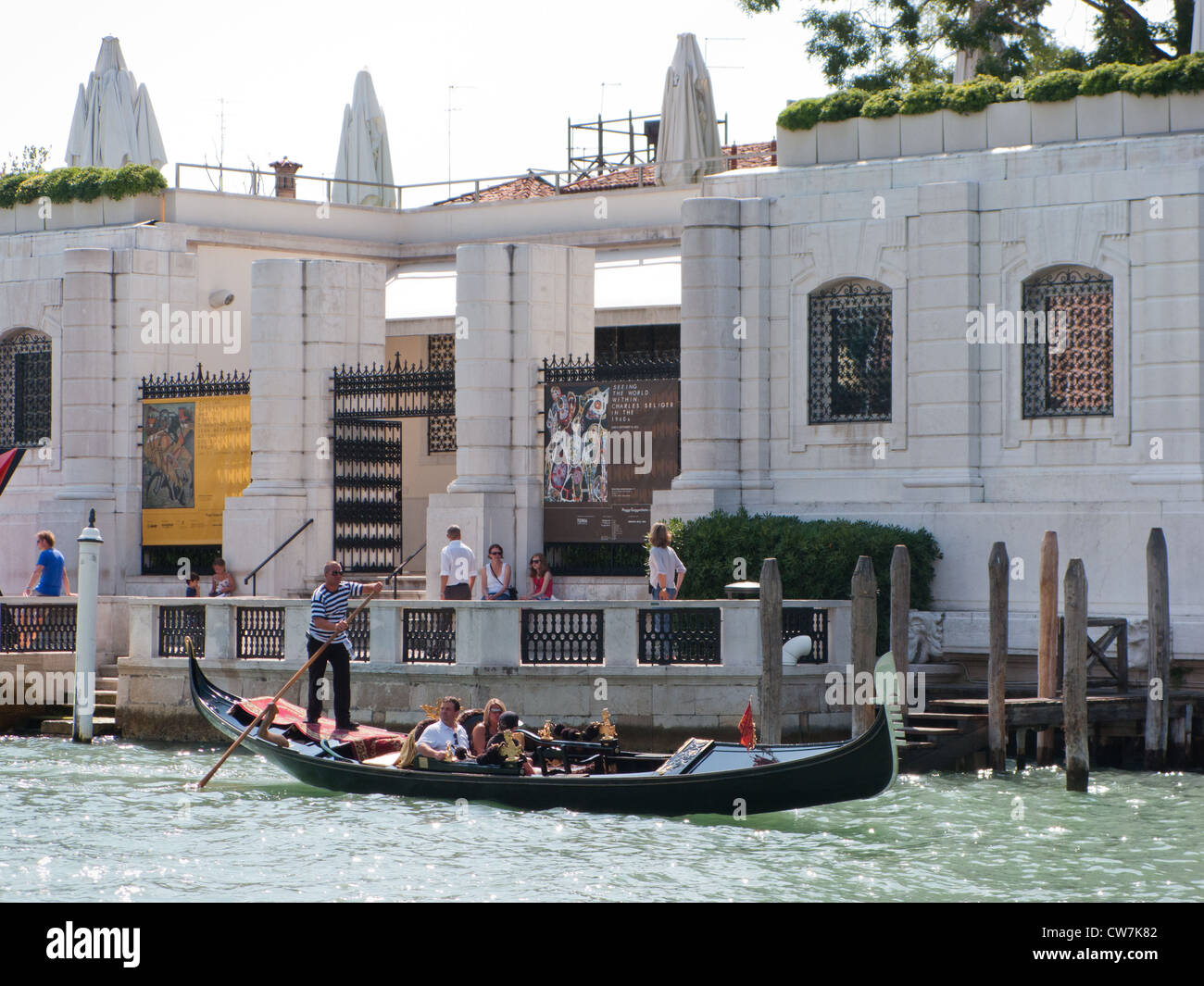 The Guggenheim in Venice, a museum for contemporary arts as seen from the Grand Canal Venice, Italy Stock Photo