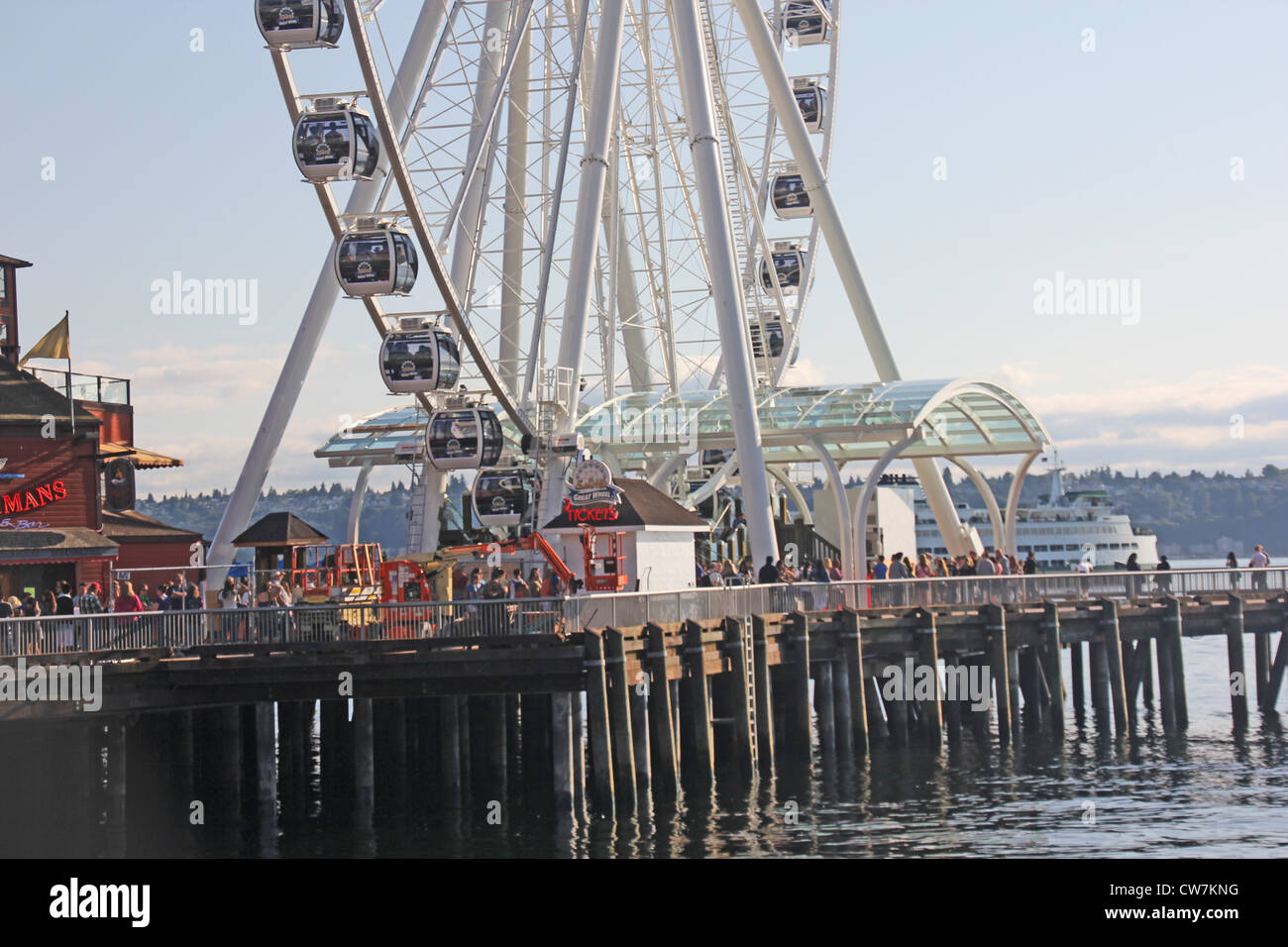 Seattle Center Rides A carousel ride on the Seattle waterfront Stock Photo - Alamy