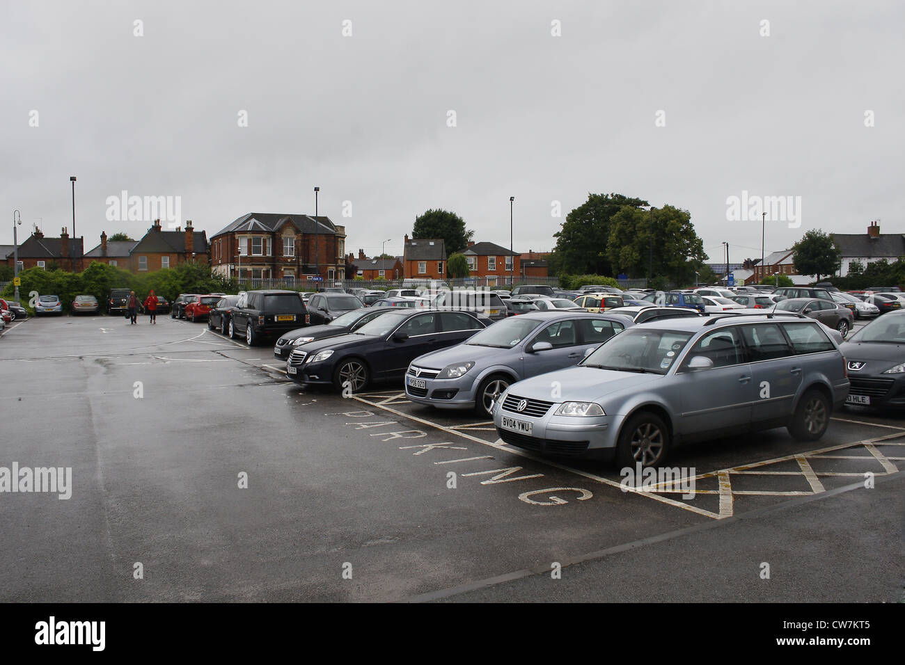 Car park outside Newark Northgate railway station Newark-on-Trent, Newark, Nottinghamshire, England, UK Stock Photo