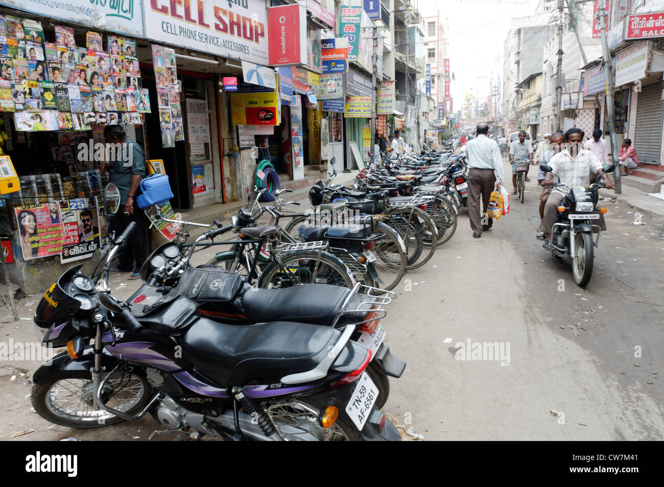 The chaotic streets of India Stock Photo