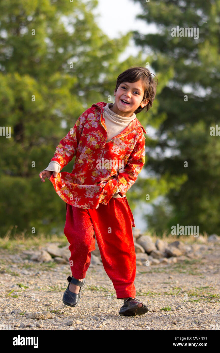 Young girl in Nathia Gali, Hazara, Khyber Pakhtunkhwa, Pakistan Stock Photo