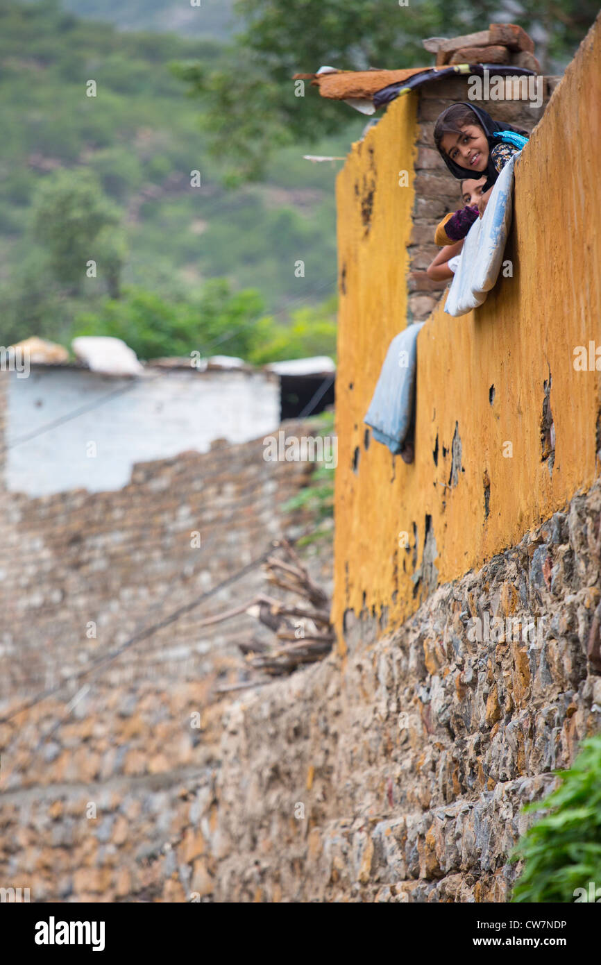 Young girl in Said Pur Village, Islamabad, Pakistan Stock Photo