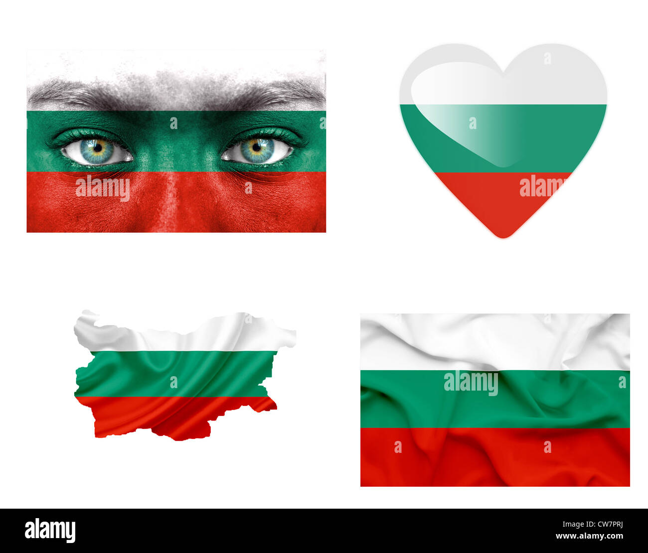Set of various Bulgaria flags Stock Photo Alamy