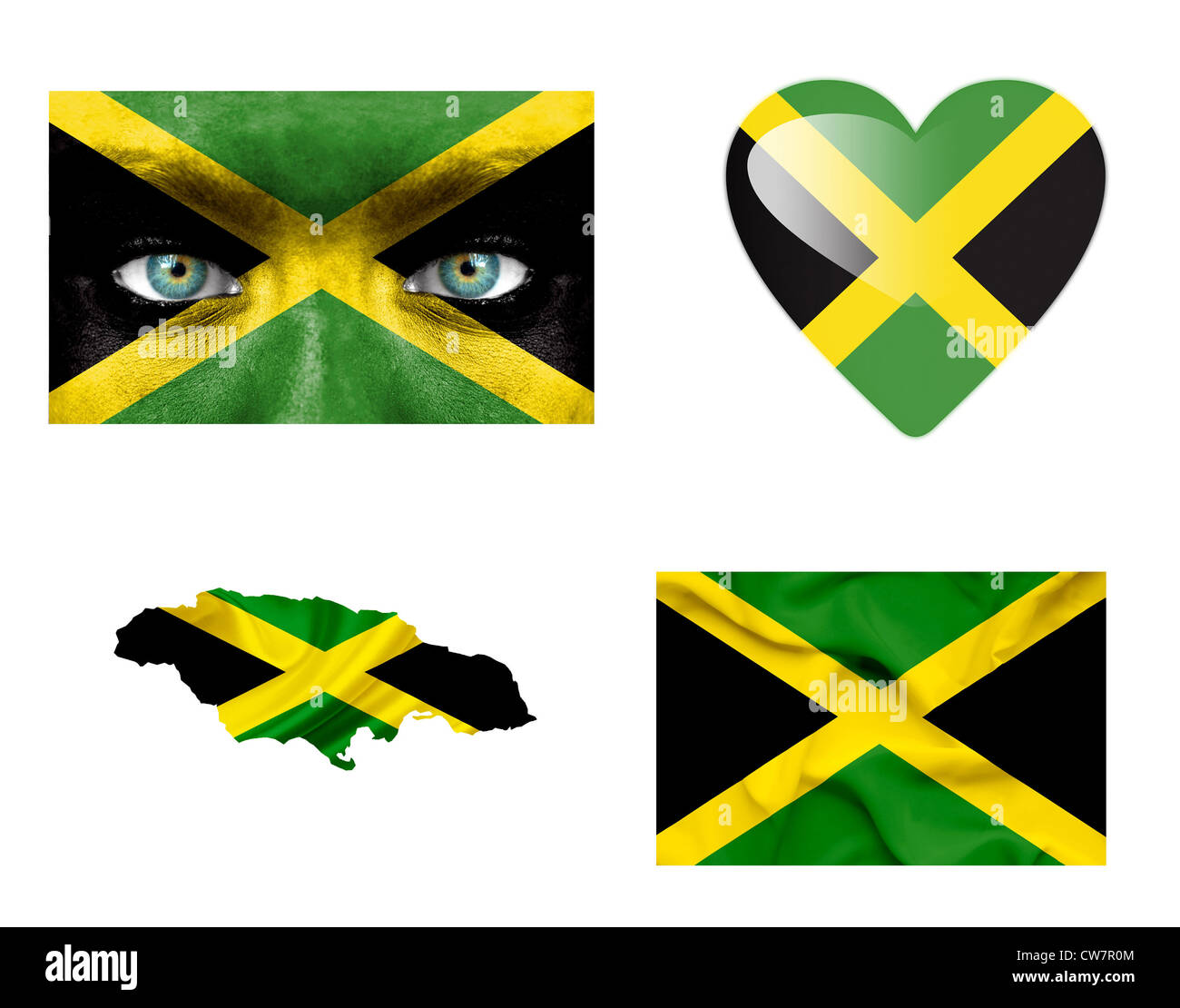Set of various Jamaica flags Stock Photo Alamy