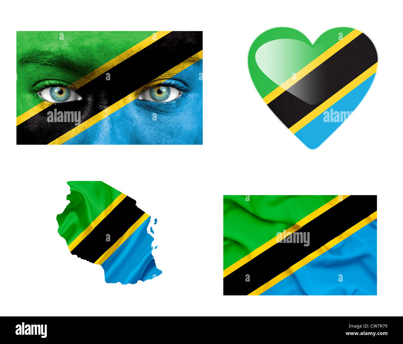 Vintage paper map tanzania hi-res stock photography and images - Alamy