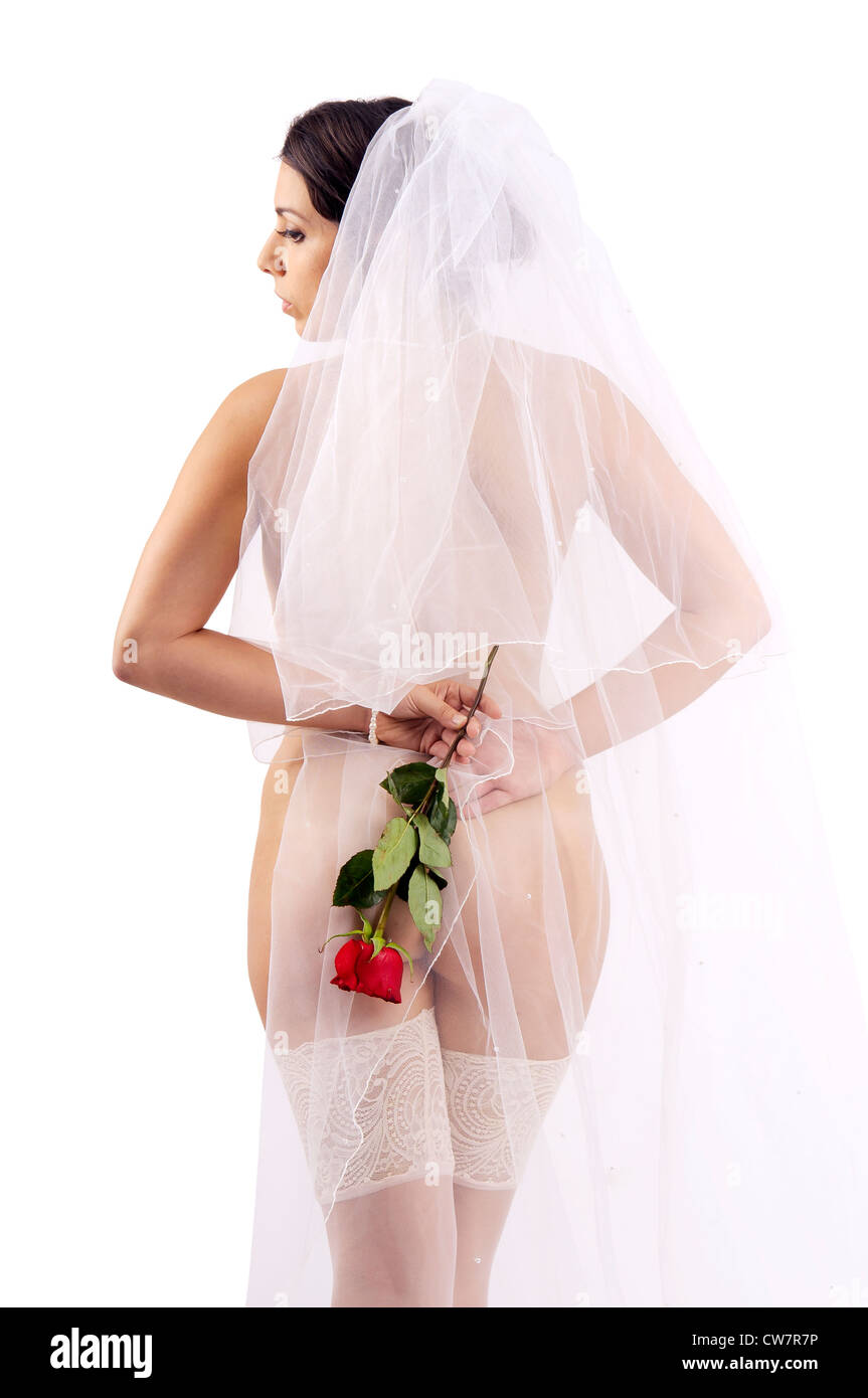 bride before after nude Beautiful bride posing nude with a rose Stock Photo - Alamy
