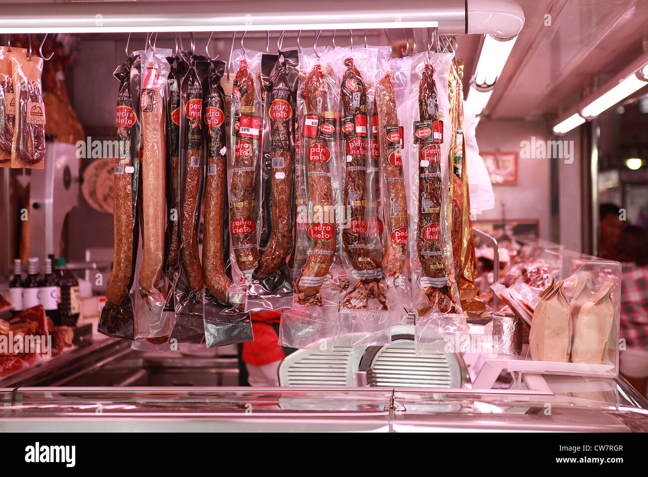 Spanish Iberian Cured Meat Ham Sausage Stock Photo Alamy