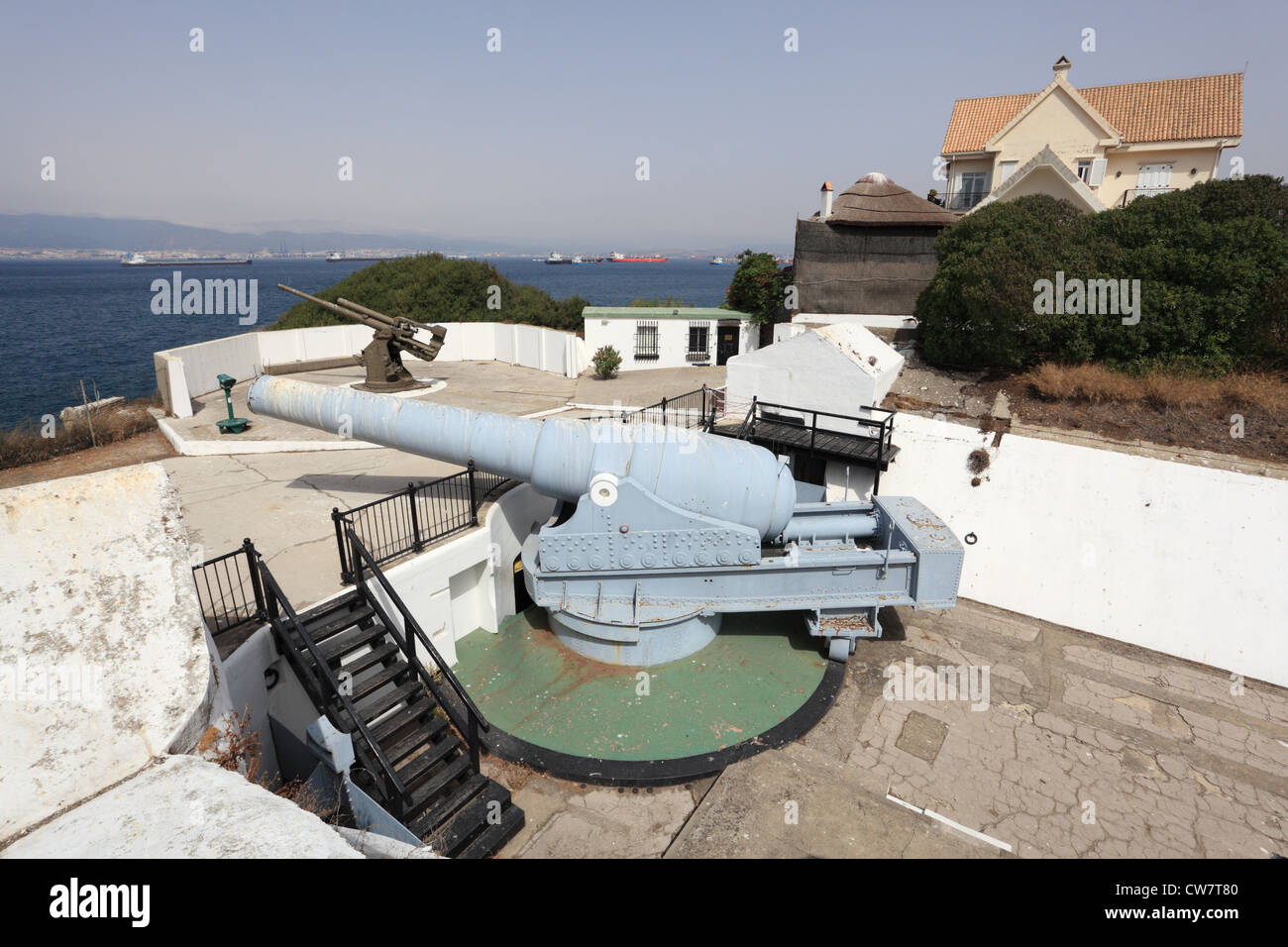 The famous 100 ton gun in Gibraltar Stock Photo