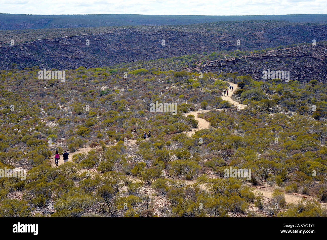 Kalbarri National Park Western Australia walking the trail Stock Photo