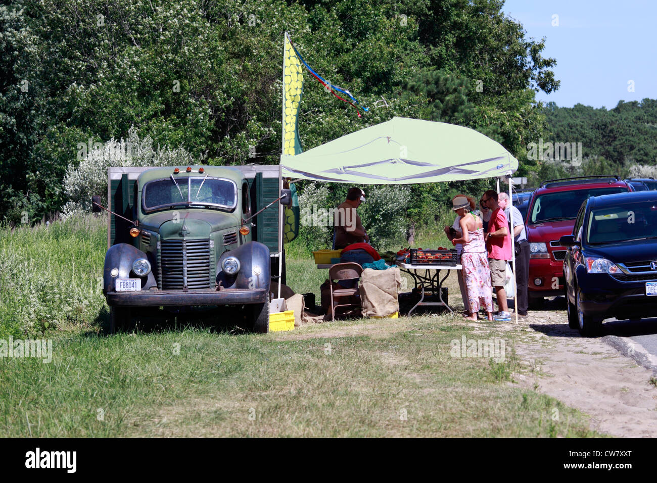 Roadside farm stand Long Island New York Stock Photo Alamy
