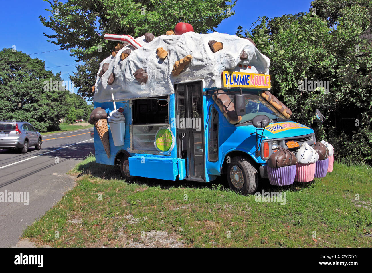 Snack truck Long Island New York Stock Photo