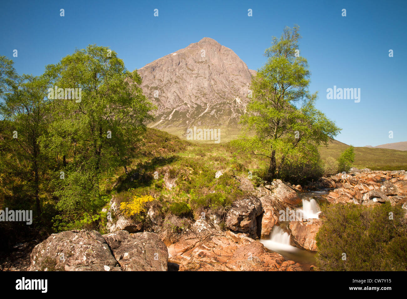 Mountain Buachaille Etive Mor in the Glencoe valley, Scotland Stock Photo