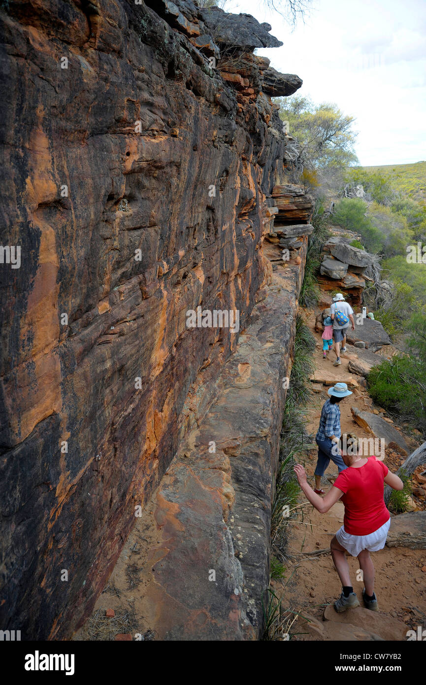 Walking the Gorge Trail in the Kalbarri National Park Western Australia Stock Photo