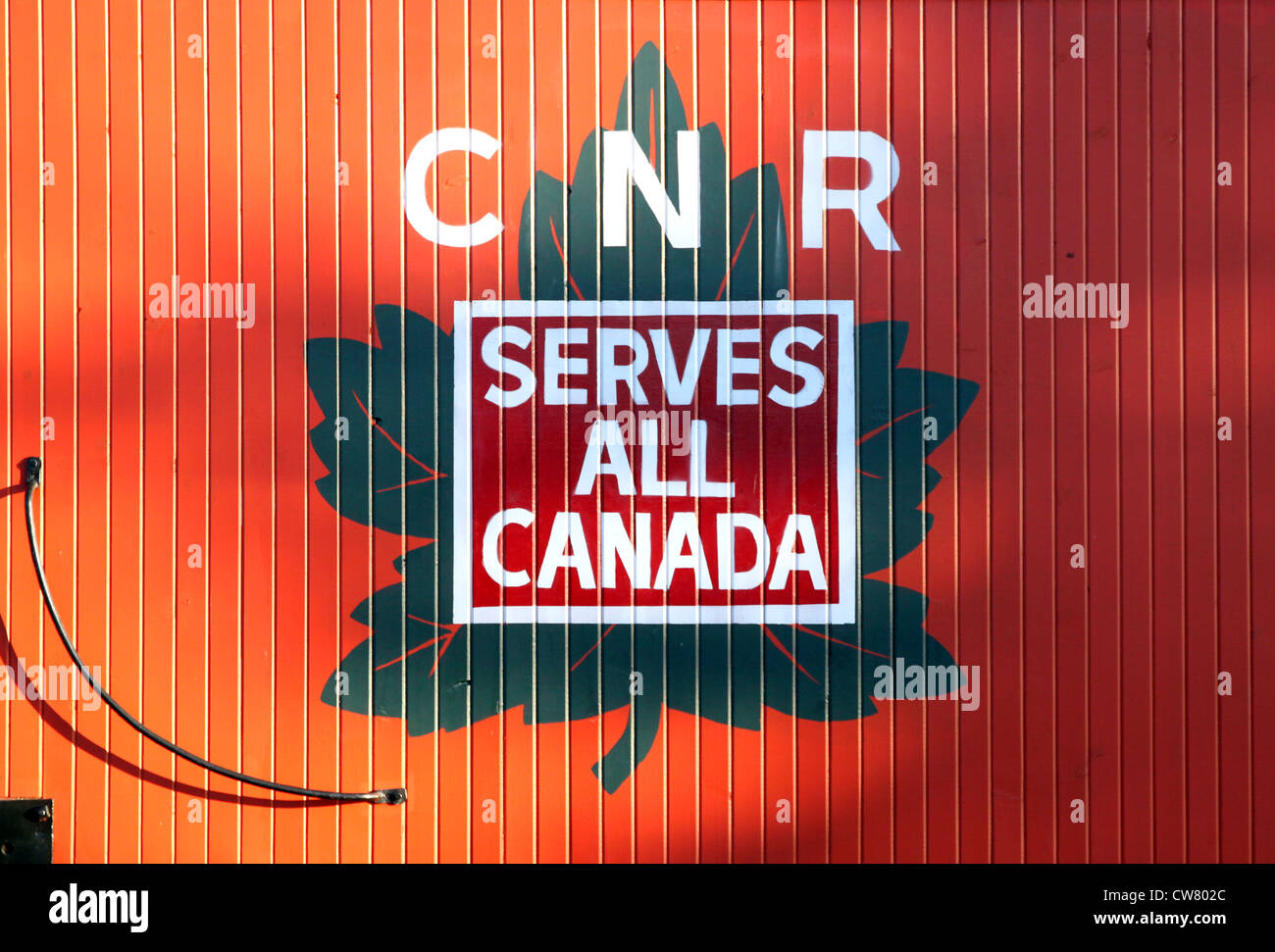 Canadian National Railway Sign Stock Photo