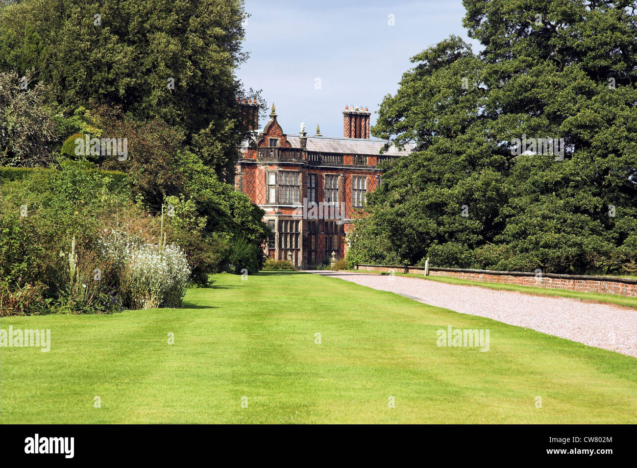 Stately home, Furlong Walk, Arley Hall and Gardens, Cheshire, UK Stock Photo