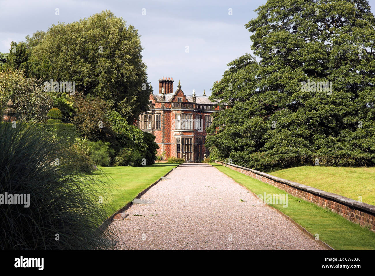 Stately home, Furlong Walk, Arley Hall and Gardens, Cheshire, UK Stock Photo