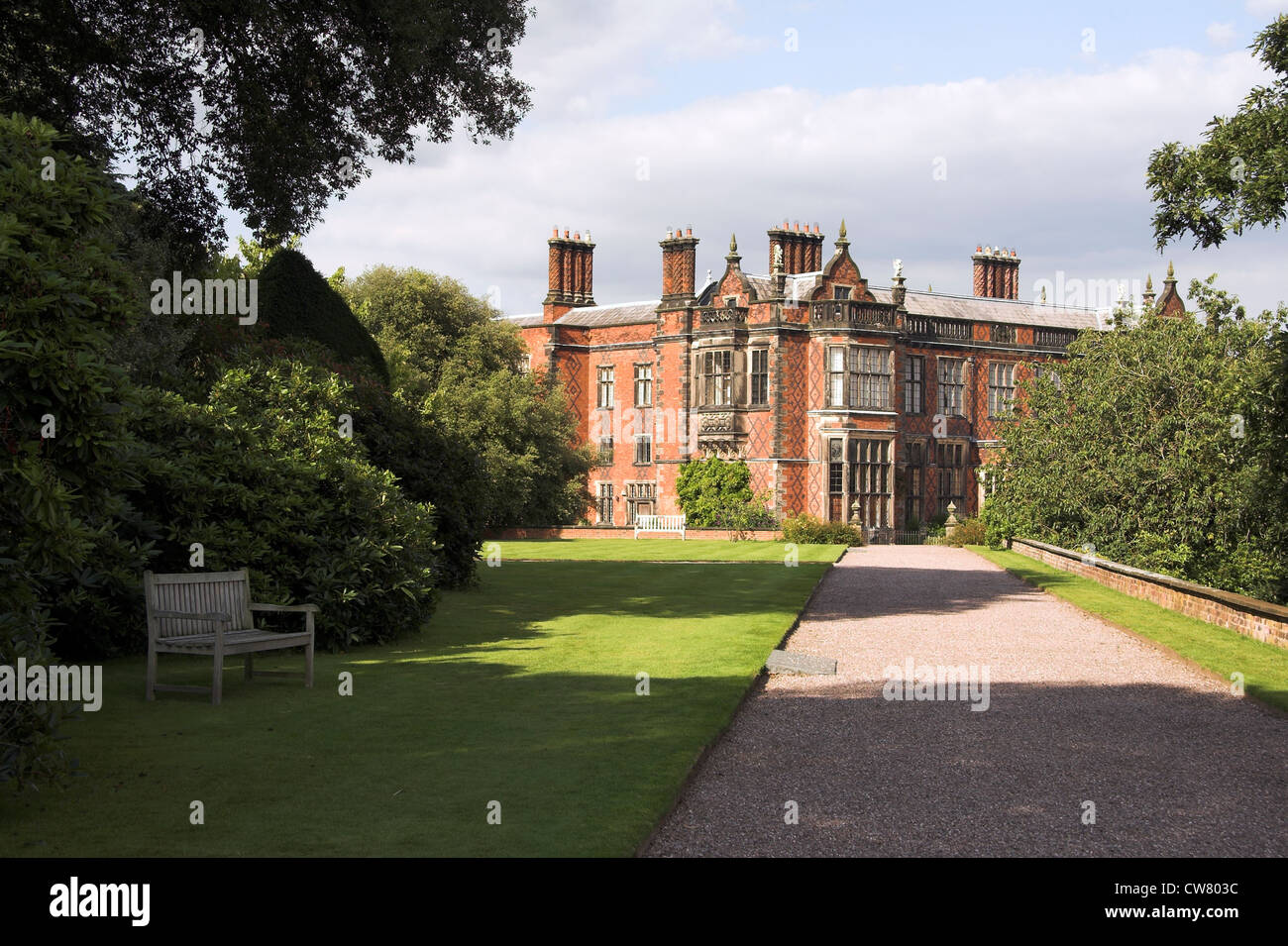 Stately home, Furlong Walk, Arley Hall and Gardens, Cheshire, UK Stock Photo