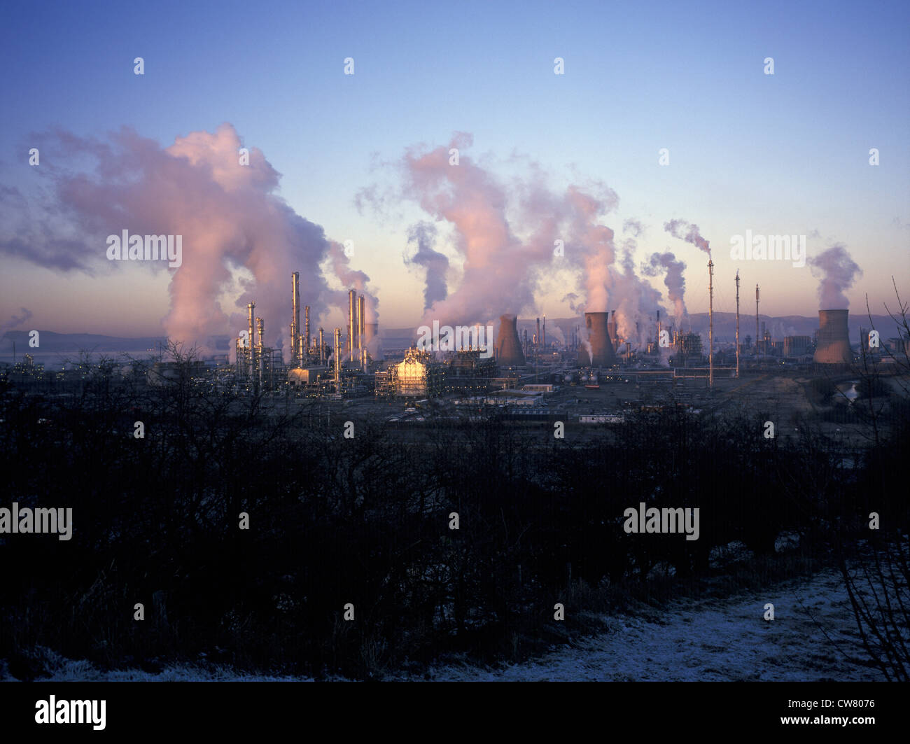 Scotland Grangemouth The Massive Bp Petrochemical Complex One