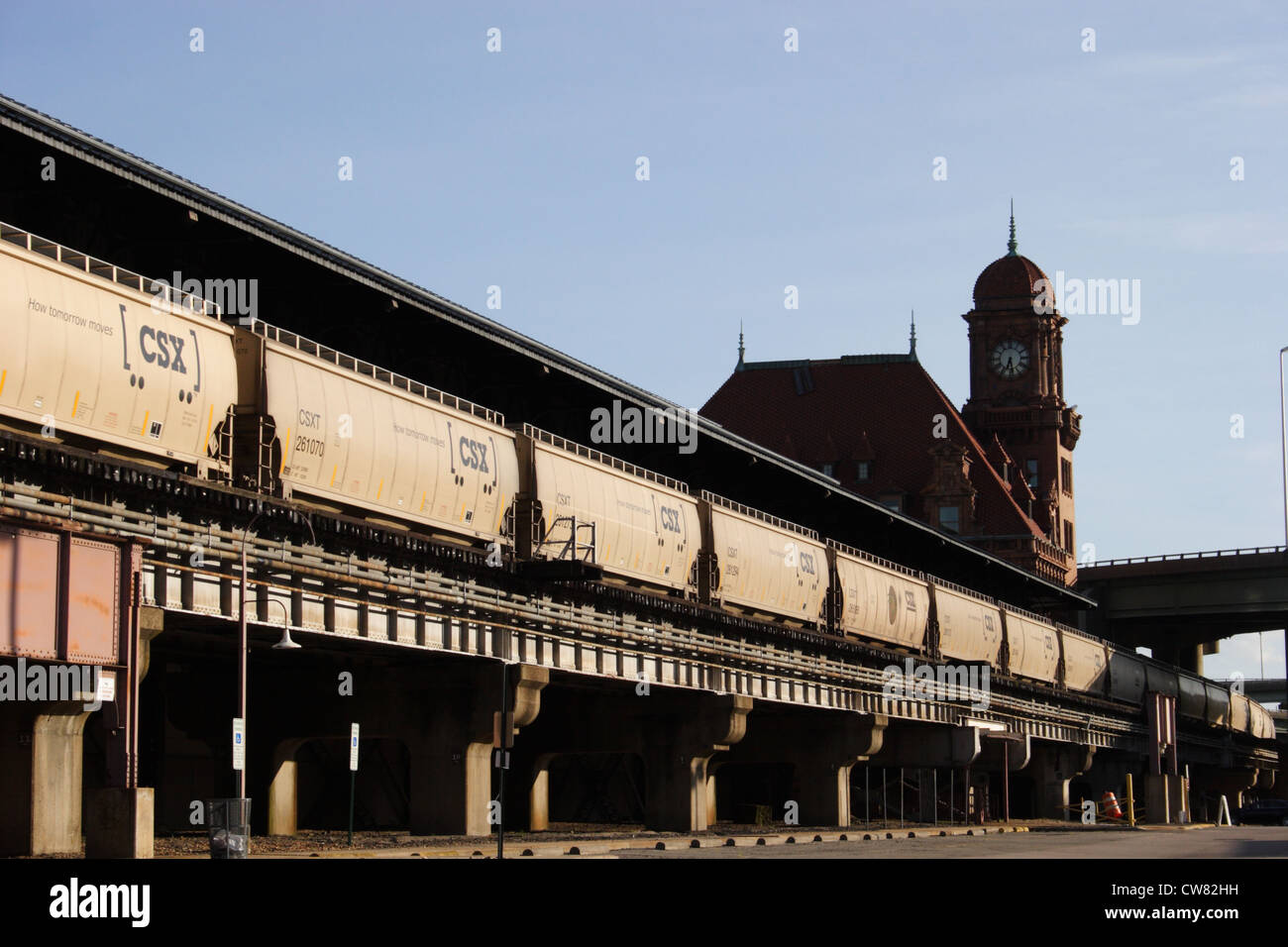 CSX train at Richmond Main Street Station in Richmond, Virginia, USA Stock Photo