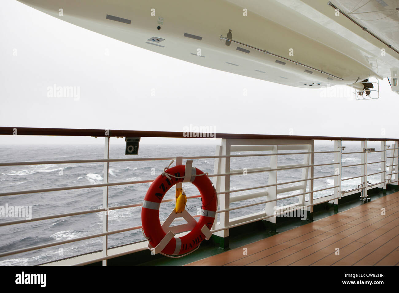 On deck of P & O cruise ship Azura Stock Photo