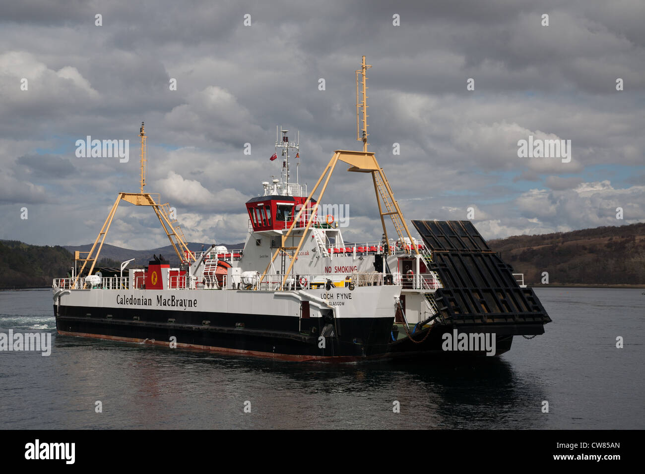 Loch Fyne roll on roll off ferry on the Lochaline to Fishnish route