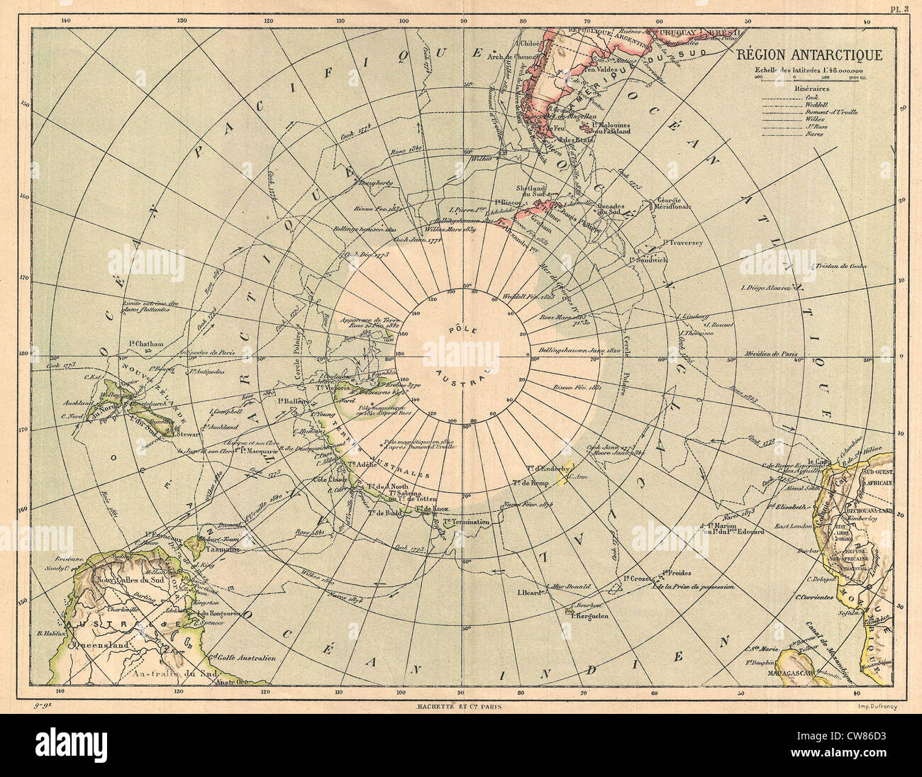 Antarctica map hi-res stock photography and images - Alamy