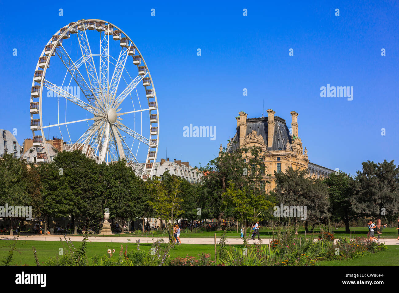 Louvre Carousel Garden Amusement Park Paris France Eu Stock Photos