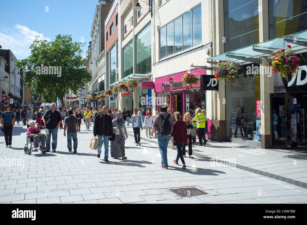 Queen Street Cardiff Stock Photo