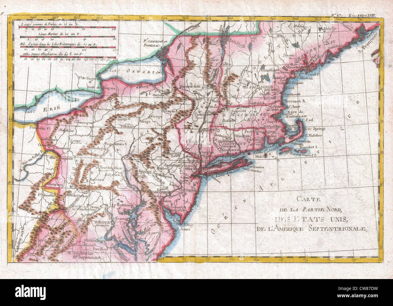 The 1780 Raynal and Bonne map provides a historical view of the ...