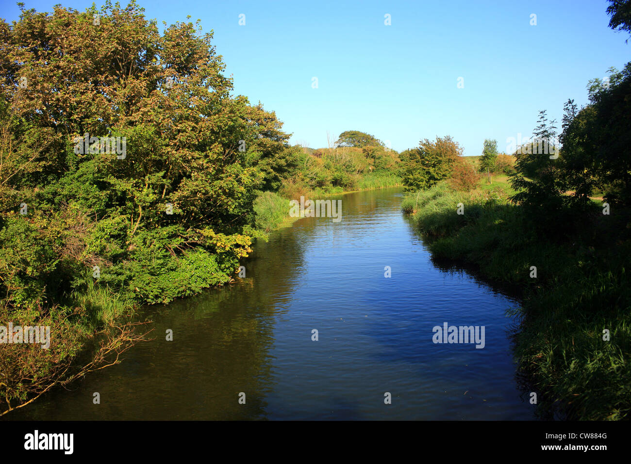 Royal Military Canal at Seabrook, Folkestone, Kent, England, UK Stock