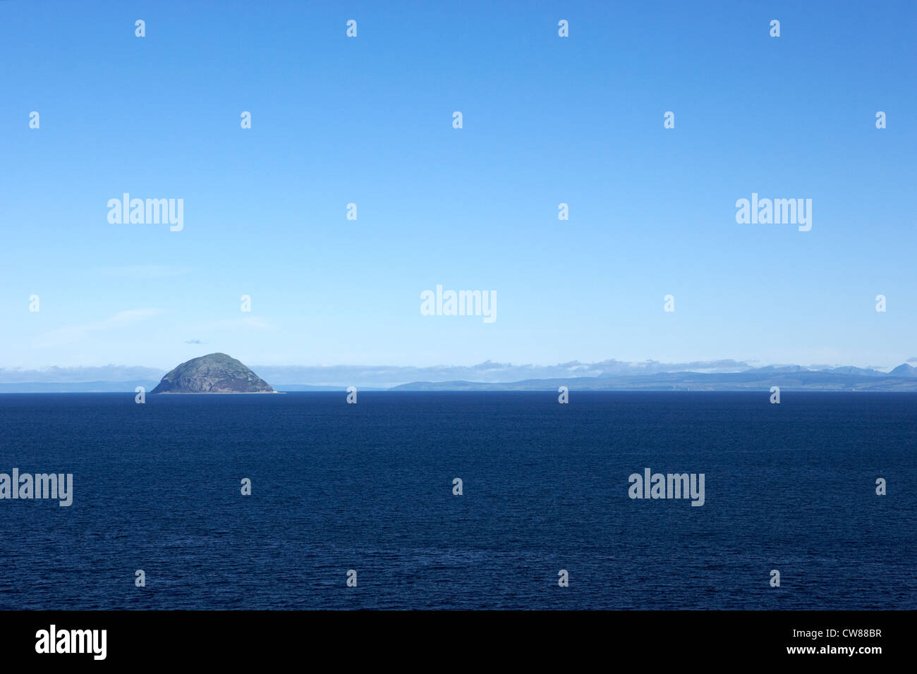 ailsa craig island off the coast of south ayrshire in the firth of